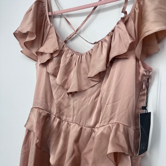 Undra Celeste New York Silk Open Shoulder Dress Size XL - Picture 3 of 8